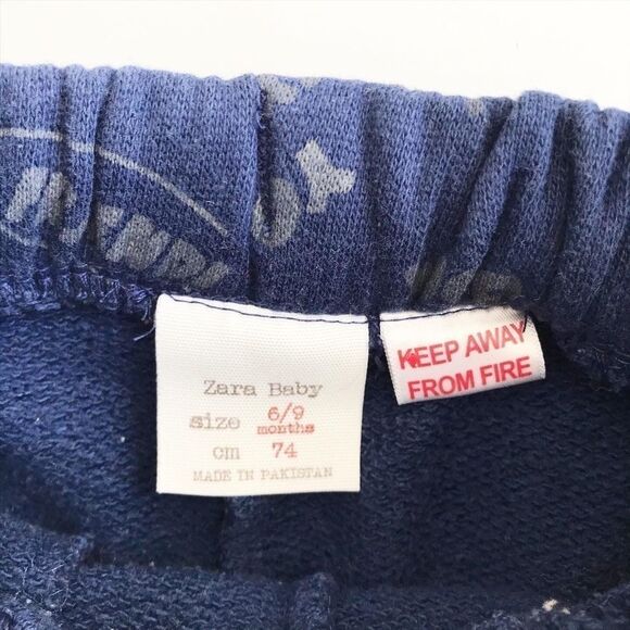 Zara blue dog print sweatpants EUC 6-9 months - Picture 3 of 4